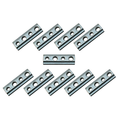 10 x T-slot nut with M6 + M8 thread for airline rail, steel galvanized