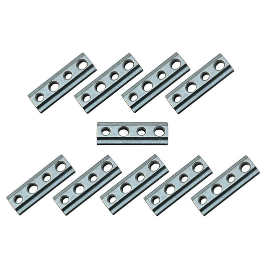 10 x T-slot nut with M6 + M8 thread for airline rail, steel galvanized