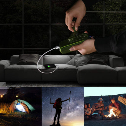 CXYP Powerbank Solar Charger, 12000mAh Hand Crank Power Bank Solar Generator with Dual USB Outputs and Flashlight External Battery for Smartphones, Tablets, and Camping.