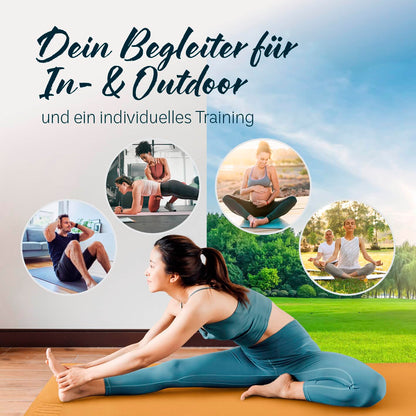 DoYourYoga Fitness Mat Yoga Mat "Kirana" made of ECO-PVC - 183 x 61 x 0.4 cm - non-slip & durable - Exercise Mat Yoga Mat Pilates Workout - Curry