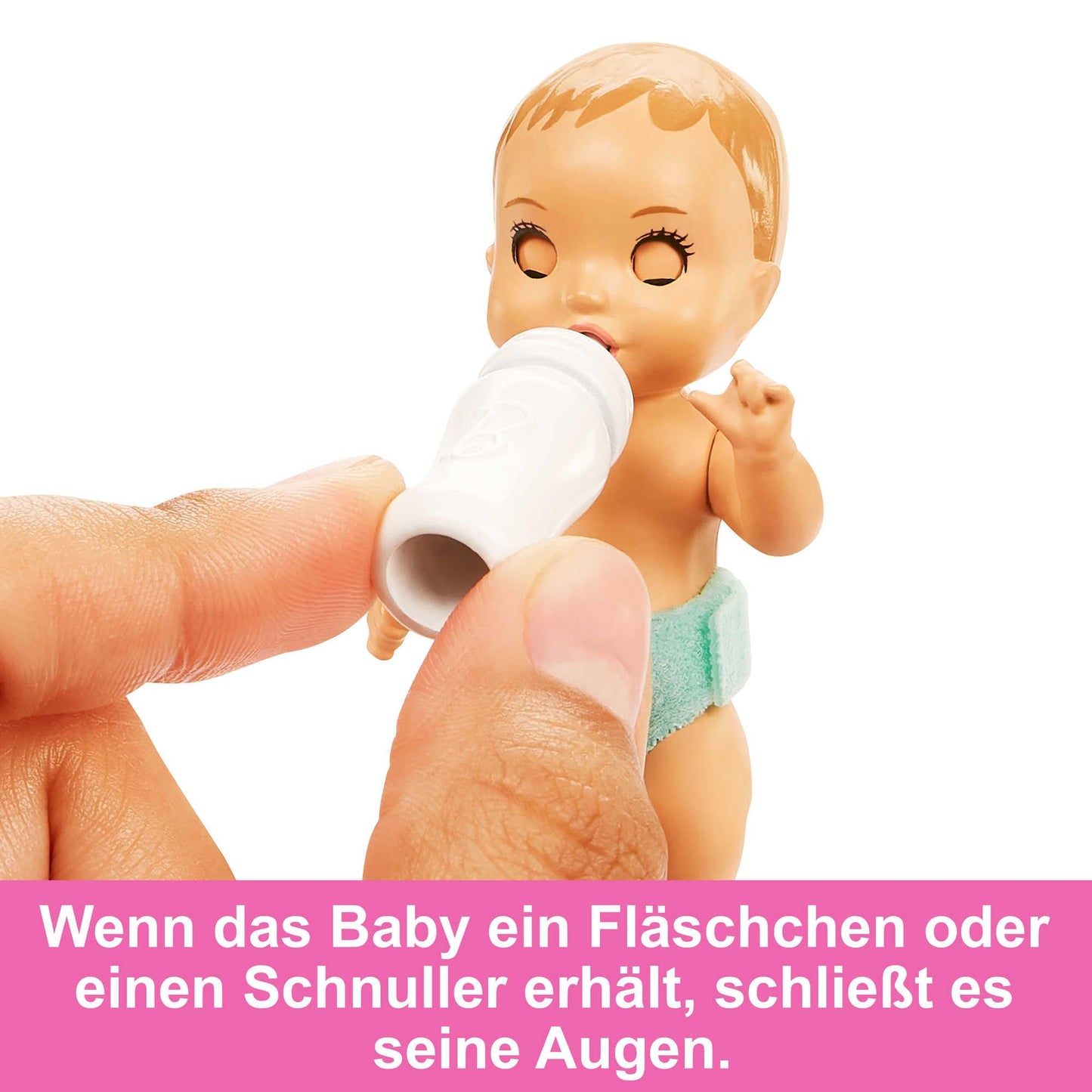Barbie Skipper Babysitter Inc, Skipper Big Babysitting Adventure, Skipper with brown hair and baby, bottle, crib, accessories, includes 2 dolls, can be given as a gift, HJY33
