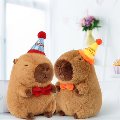 Shownicer plush toy Capybara stuffed animal Kawaii Capybara plush pillow toy gift for adults kids 3+ years (birthday B, 25cm)