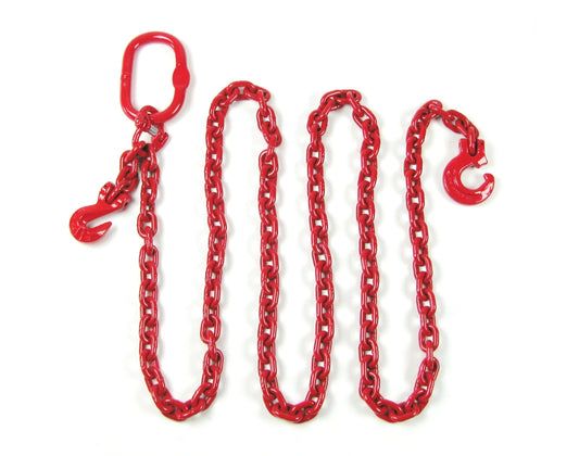 Joma-Tech | Forestry chain round | Link thickness: 8 mm | Length: 3 m | with shortening and sling hook | Skidding chain for forestry work & wood hauling |