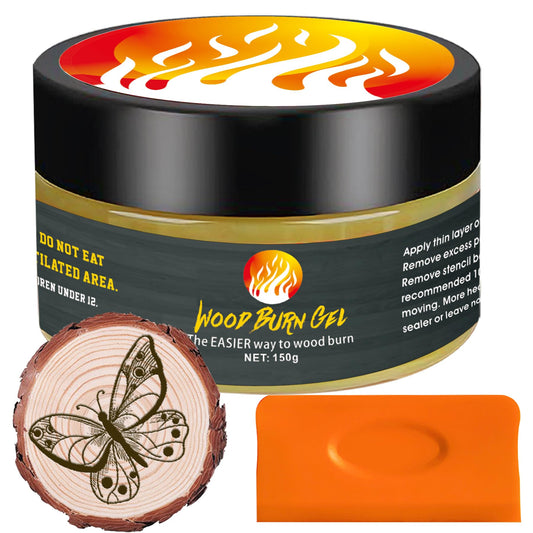 4 oz wood burning paste, heat activated marker paste for wood burning, create magical art in minutes, for drawing, DIY art, scorch marker for wood burning suitable for beginners