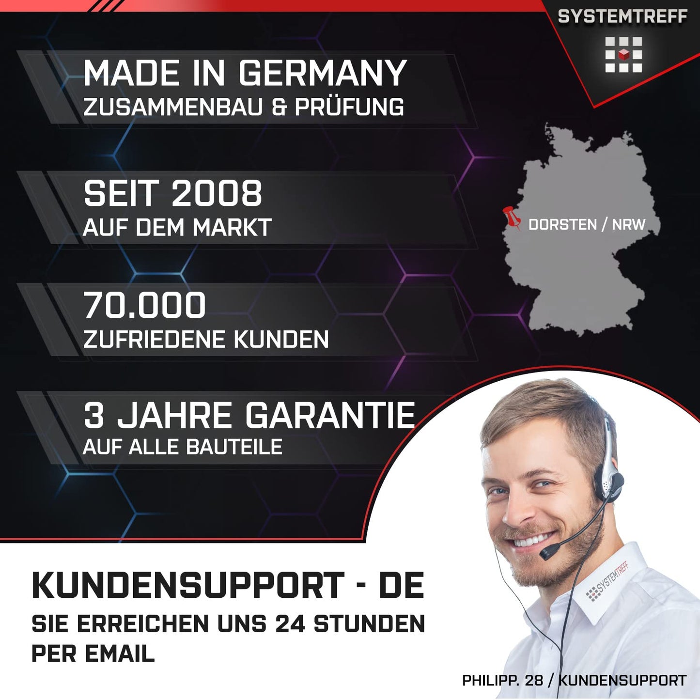 SYSTEMTREFF Gaming PC AMD Ryzen 7 5700X 8x4.6GHz | Nvidia RTX 5060 8GB DX12 | 1TB M.2 NVMe | 32GB DDR4 RAM | Windows 11 | WLAN Desktop Computer for Gamers, Gamers & Streamers