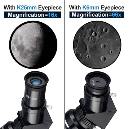 Astronomical telescope with tripod, Pro 400/70 FMC optical refractor glass telescopes. Telescope for children and adult beginners. Portable full kit.