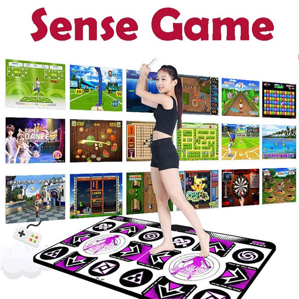 Stecto Double Dance Mat, non-slip, durable, wear-resistant, Dance Mat, Dance Mat, Dance Mat, Pad Dancer Blanket with USB PC, 165 x 81 cm.