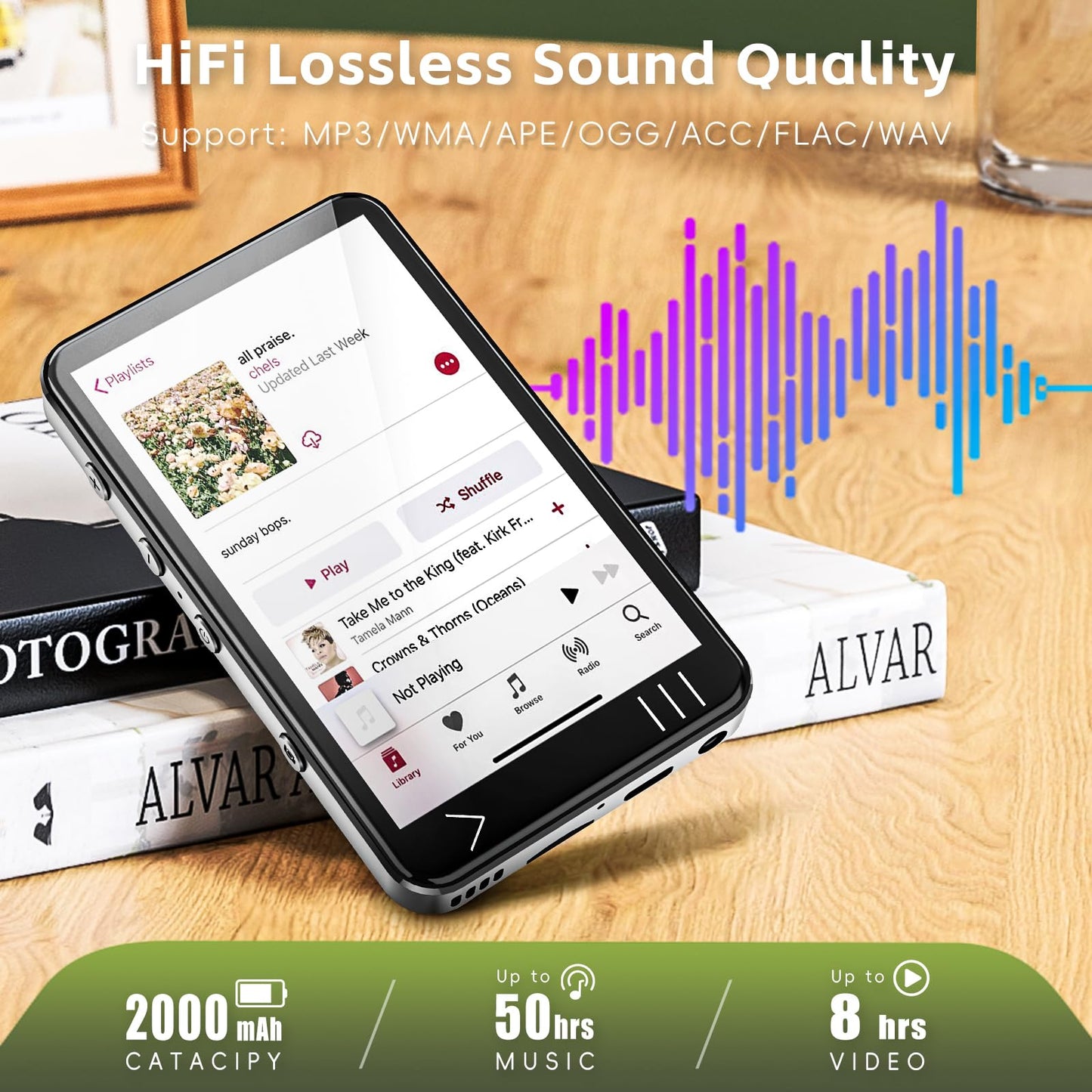 HIFI WALKER G7 MP3 Player with Bluetooth and WiFi- MP3 Player with Spotify and Camera, Android MP3 Player, Touchscreen 16GB MP4 Music Player with Speaker, Spotify, YouTube