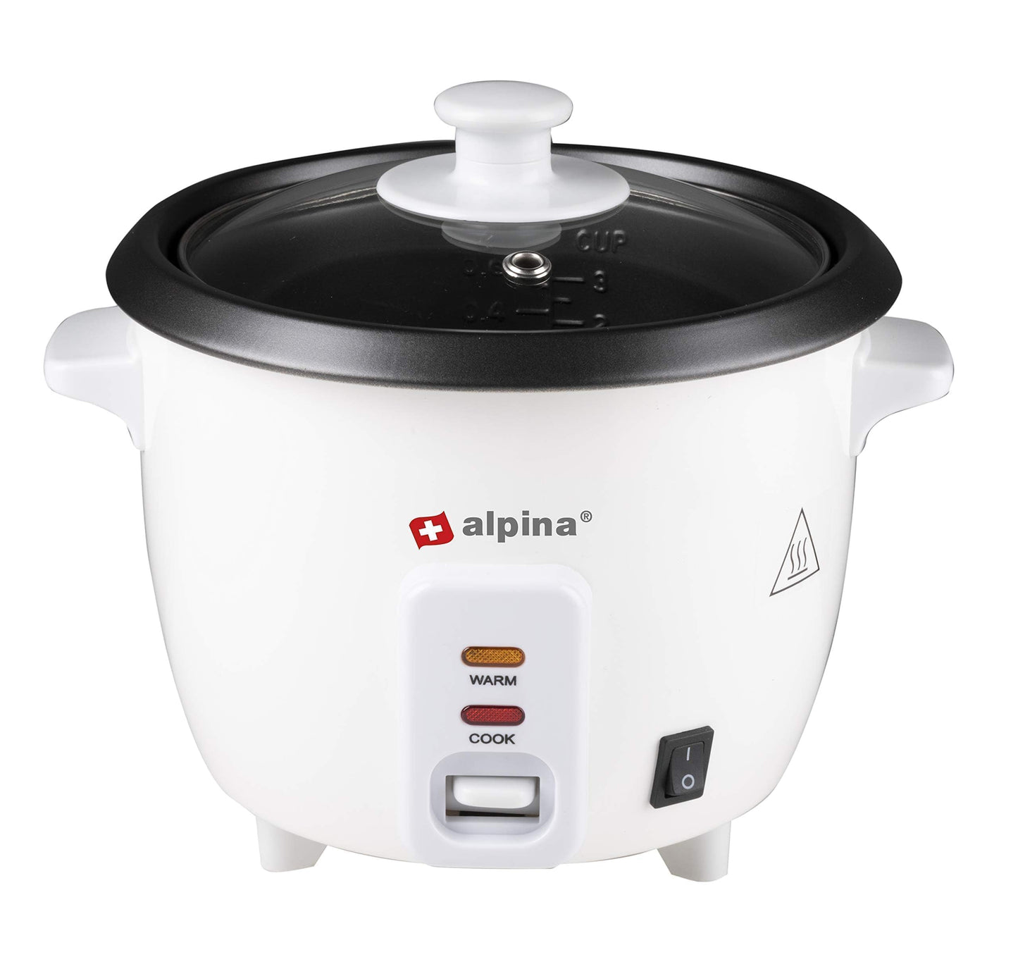 Alpina Rice Cooker - 0.6 liter - 300 watts - With cooking and keep warm indicator light - White