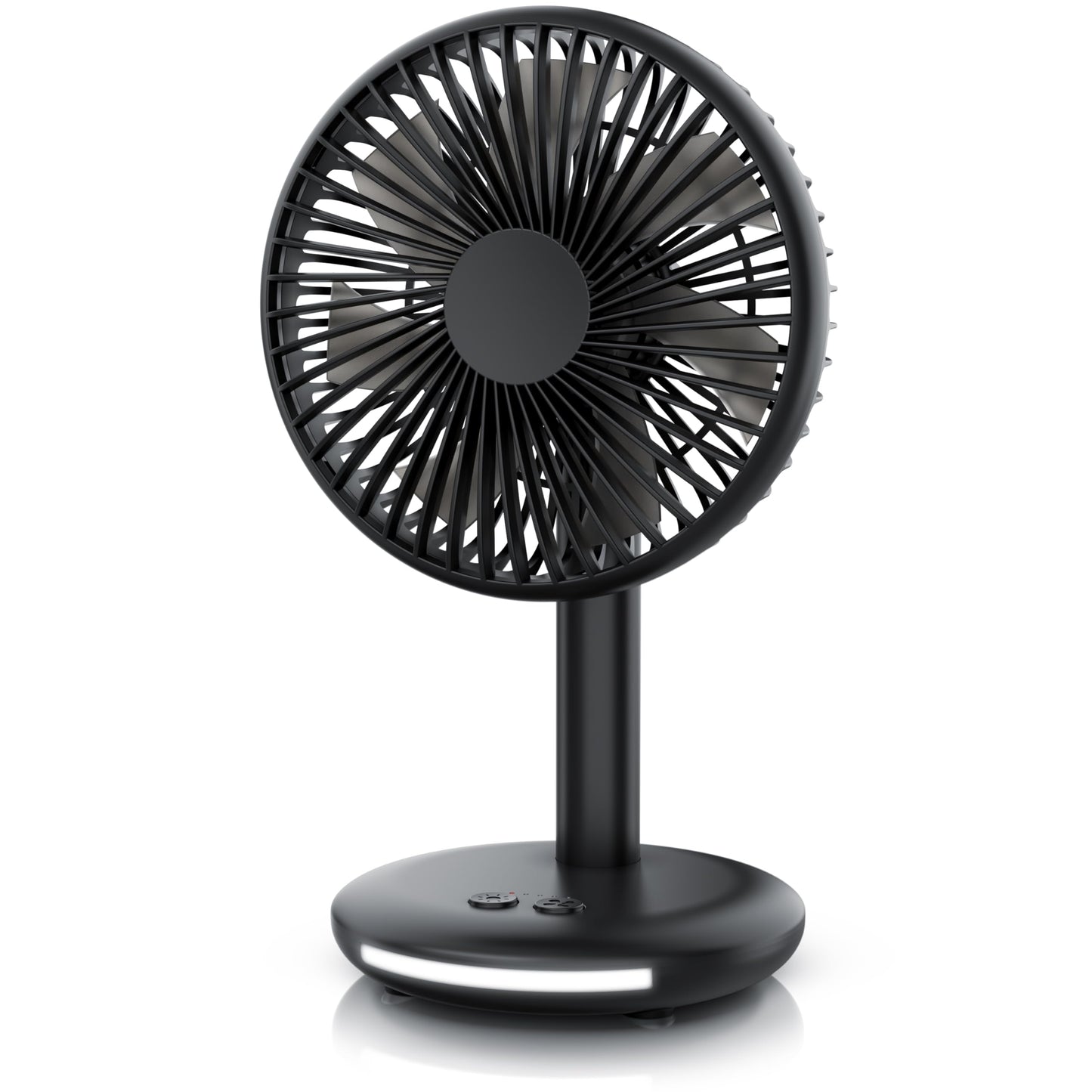 CSL - Table Fan with 2000 mAh Battery - USB Fan - Desk Fan - 3-speed - Energy Efficient - Very Quiet