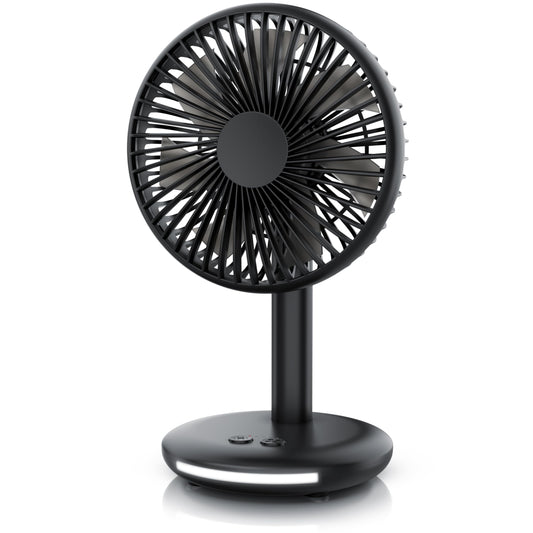 CSL - Table Fan with 2000 mAh Battery - USB Fan - Desk Fan - 3-speed - Energy Efficient - Very Quiet
