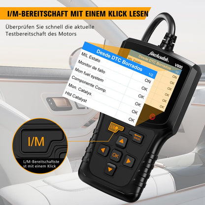 OBD2 diagnostic tool OBD car diagnosis: EOBD car adapter engine fault reading device reader with full OBDII functions - automotive reading device German for BMW VW Mercedes Audi all OBDII vehicles