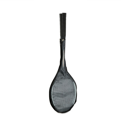 Relaxdays Badminton set with bag, 2 rackets, 10 shuttlecocks, shuttlecock game for children & adults, black/white