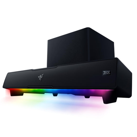 Razer Leviathan V2 - PC gaming soundbar with Dolby 5.1 Surround Sound, powerful subwoofer for deep bass, great for gaming, movies, and music. Black.