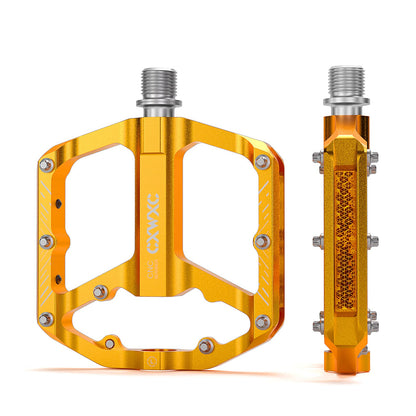 CXWXC bicycle pedals with reflectors 9/16 inch CNC aluminum MTB pedals Lightweight, anti-slip for mountain bike, city bike, road bike