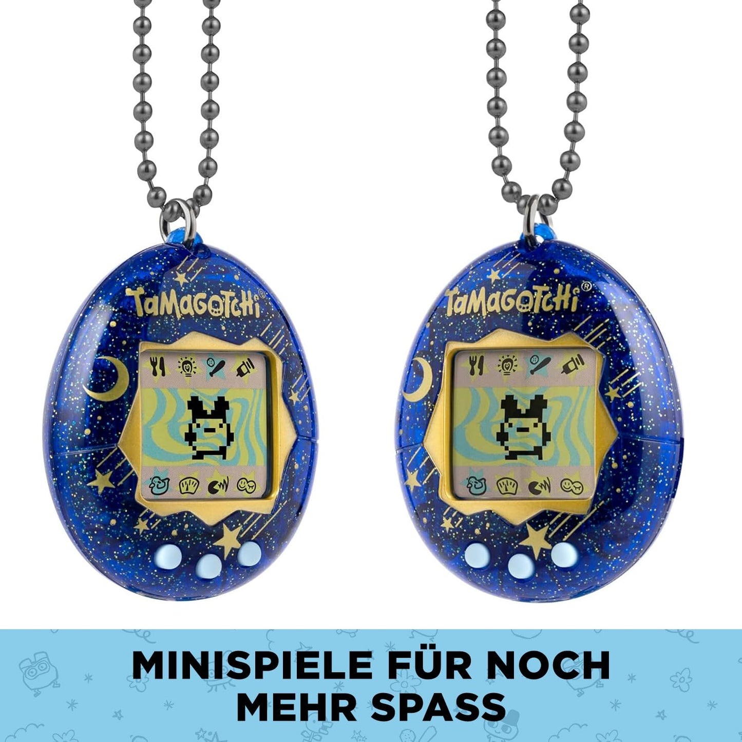 Bandai - Tamagotchi - Tamagotchi Original - Starry Night - Electronic virtual pet with color display, 3 buttons and games - Interactive pet in German - Kids' toy for ages 8 and up - 42970
