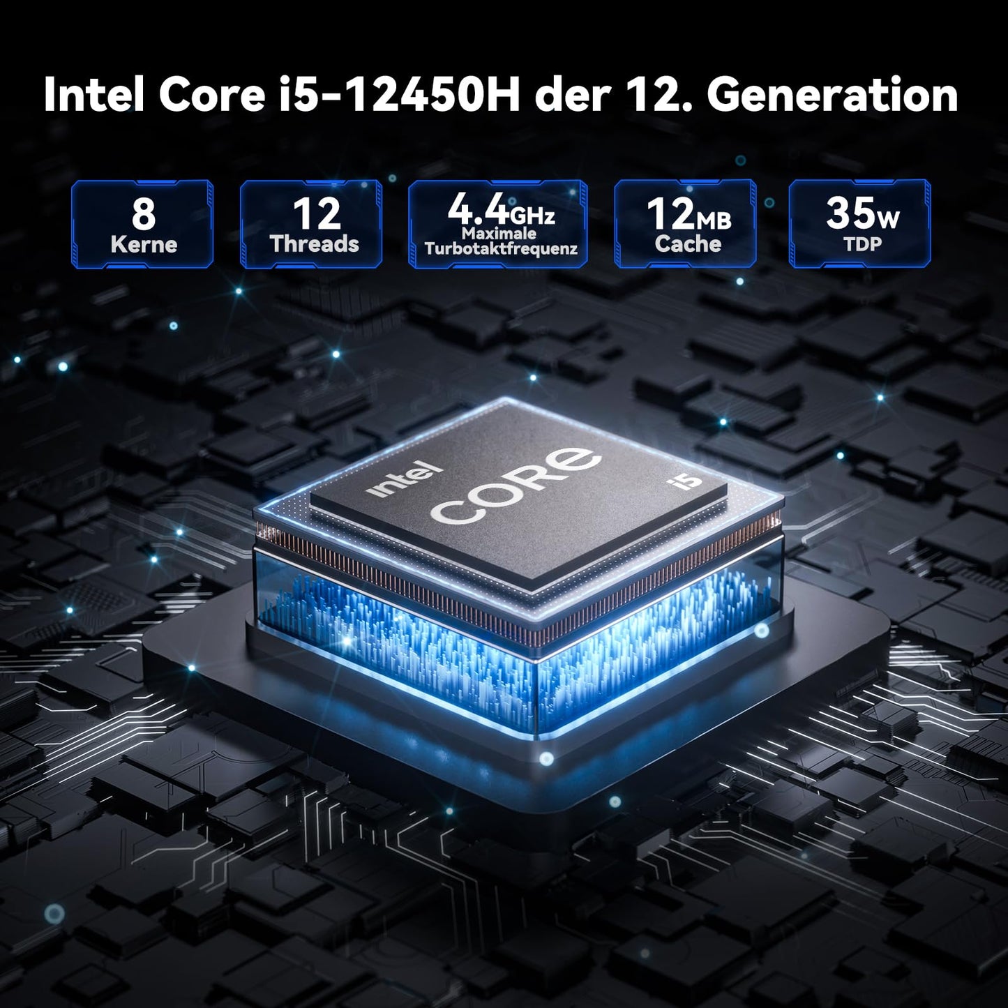 GEEKOM Mini PC IT12 with Intel i5-12450H, Windows 11 Pro Mini Computer, 16GB RAM & 512GB SSD, 8K Quad-Display | 6X USB | SD card slot | Compact desktop PC for home office