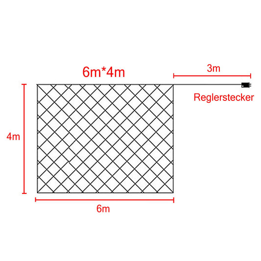 LED light net 6x4m 480LEDs string light net 8 modes curtain light with plug for Halloween Christmas wedding party indoor and outdoor decoration, connectable, warm white