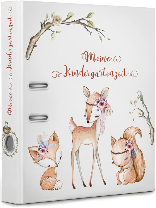 artpin® Collectible Folder Kindergarten A4, my kindergarten time - children's folder for 350 sheets collecting folder for girls woodland animals O2