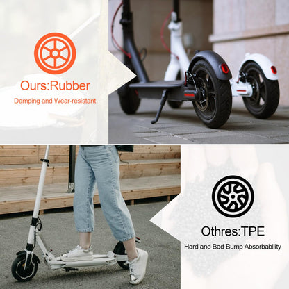 Lectorias 2 Pack Scooter Tires 8.5 Inch, Electric Scooter Durable Anti-Slip Tire Black, Thickened Tire with Metal Spudger, Scooter Front Rear Tire Replacement Wheels Rubber Tires for M365