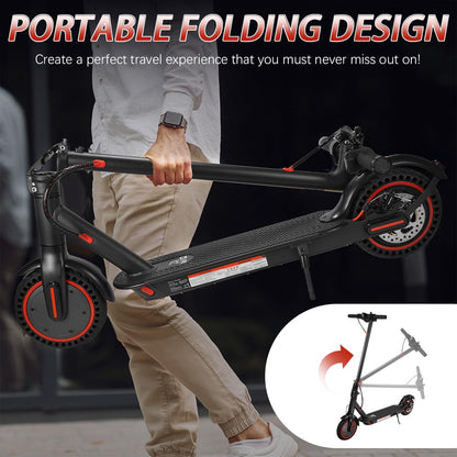8.5 inch Foldable Electric Scooter made of aluminum alloy, APP connection, including locking function, 30 km range, 387 Wh battery, maximum load 120 kg (TÜV) grey.