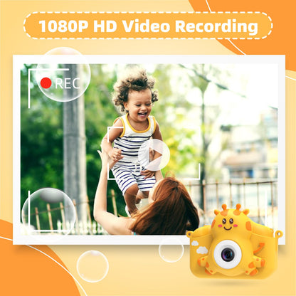 TIATUA Kids Camera, 1080P Camera for Kids with 2.0" Screen & 32GB Card, Selfie Digital Camera & Camcorder for Kids, Christmas Birthday Gifts, Toy for 3-12 Year Old Girls Boys
