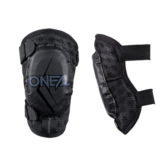 O'NEAL | Elbow Guard | Kids | Motocross Enduro | Comfortable and dynamic fit, Adjustable with elastic straps, Ages 4-9 | Pee Wee Elbow Guard | Black White | Size M/L