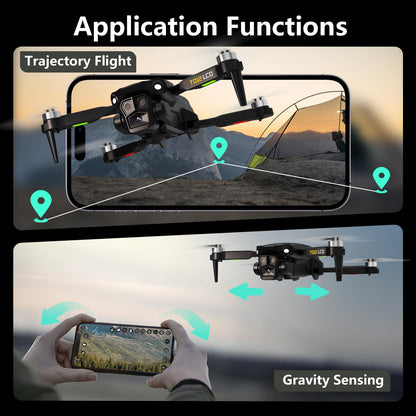 Toladrone TD12LCD Drone with Camera, Foldable RC Drone with LCD Screen Remote Control, Brushless Motor, Drone with Optical Flow Positioning, Drones for Adults, Quadcopter for Beginners