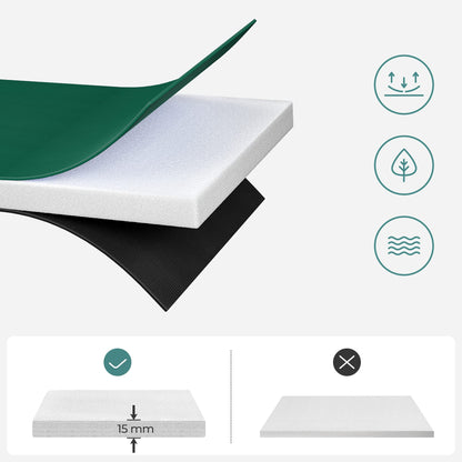 SONGMICS Trampoline Pad, Spring Cover in standard size for 305 cm trampolines, Ø 305 cm, 30 cm wide, UV-resistant, tear-resistant trampoline accessory, edge protection, green STP10GN
