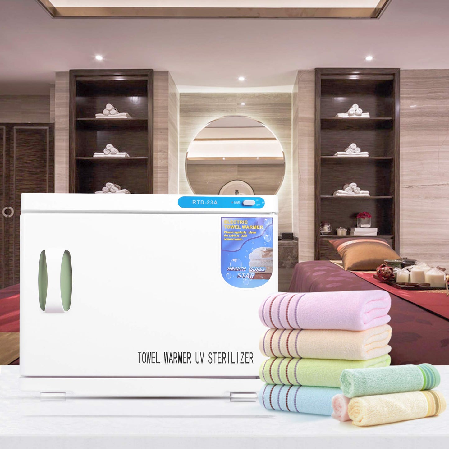 Sinobay Towel Warmer for Cosmetics & Hot Towel Cabinet for Hair Salons, Beauty Salons. Large 23L volume fits 20 to 30 towels.