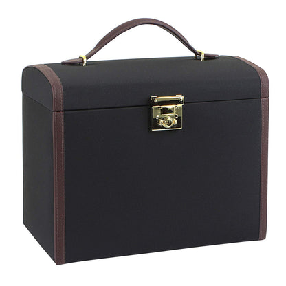 Friedrich23 Jewelry Box - Jewelry and Watch Case Copenhagen 2.0 Microfiber in black - Drawers and hinged door