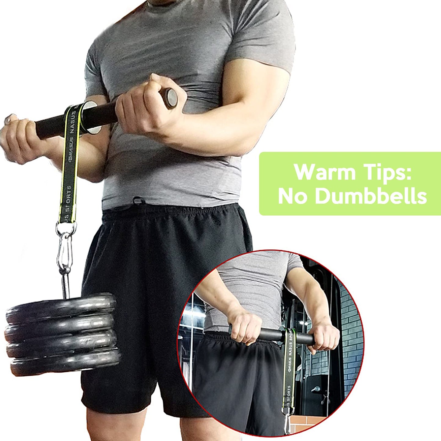 ValueHall Forearm Trainer Arm Wrist Roller Cable Pulley System Arm Strength Training Cable Pull with Non-Slip for Home Gym Fitness Muscle Training V3A03