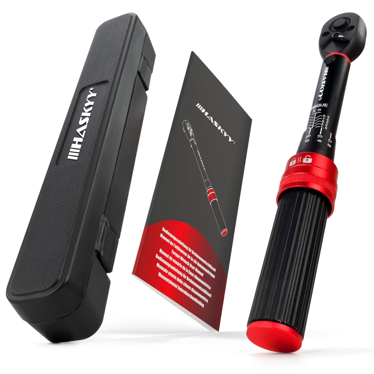 HASKYY Torque wrench 1/4 inch 1-10Nm Precision Bike E-Bike Motor Industry Micro Torque Ratchet Key ISO-calibrated in 0.1 steps