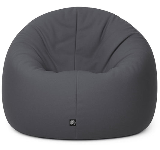 PATCH HOME 2 in 1 bean bag chair floor cushion for adults & kids - gaming with filled cushion seat beanbag (anthracite, Ø 155cm)