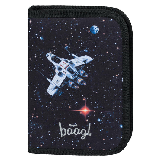 Baagl pencil case for boys - student case, pencil bag, pencil case for stationery - case, pencil case, school case (Pixel Space)