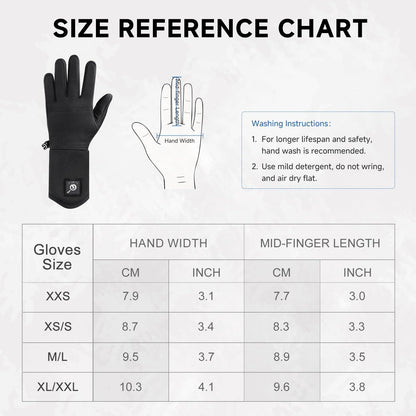 Heated Thin Gloves for Women Men, Rechargeable for Winter Commuting Walks, and as Inner Lining for Colder Activities.