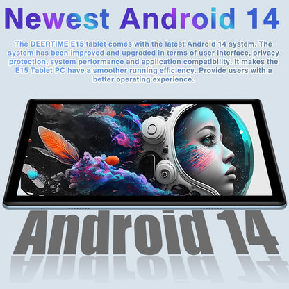 2025 Latest Tablet 10 Inch Android 14 Tablets, 20GB RAM+128GB ROM/TF 2TB, WLAN 6, 5G+2.4G WLAN,8-Core,WideVine L1,1280*800 FHD IPS,6000mAh,8MP+5MP,BT5.0,GMS Tablet With Keyboard and Mouse - Blue
