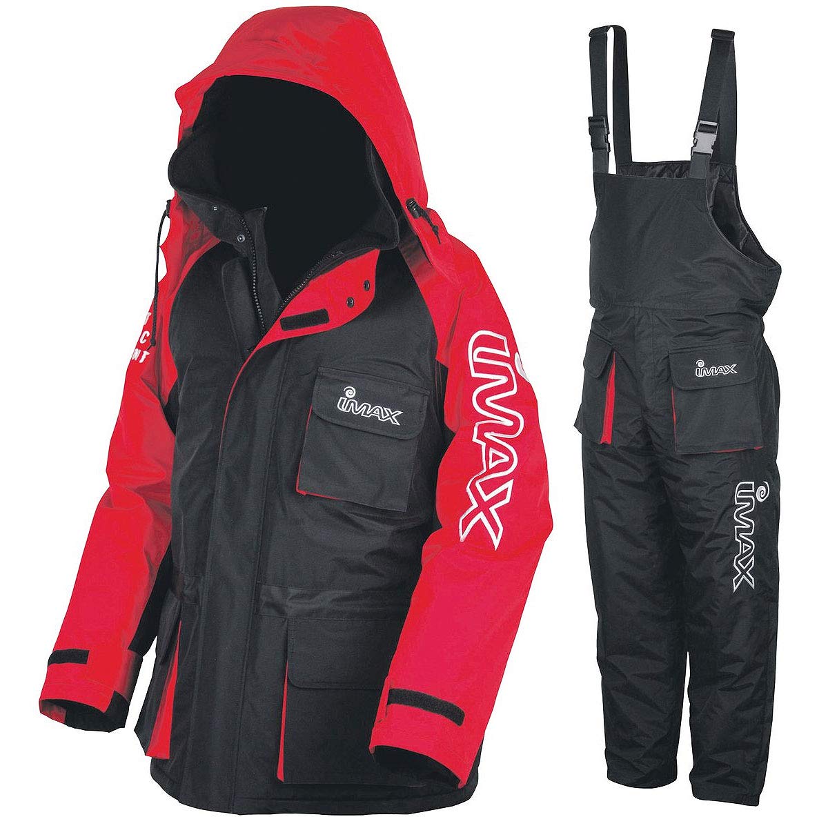 Imax Thermo Suit Sea Fishing Clothing (2 pieces), Multi-colored (black/red), Size M