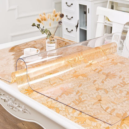 Table cover transparent 2mm thick clear PVC tablecloth clear PVC protective film table protection washable waterproof clear tablecloth, 200 x 100 cm.