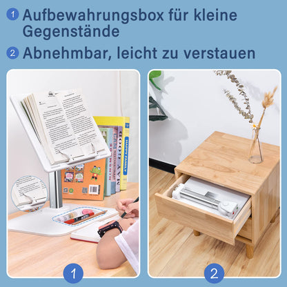 Adjustable laptop stand, suitable for 11-17.3 inch laptops. Can be used on desk, bed, sofa, or car. Great for reading and working.
