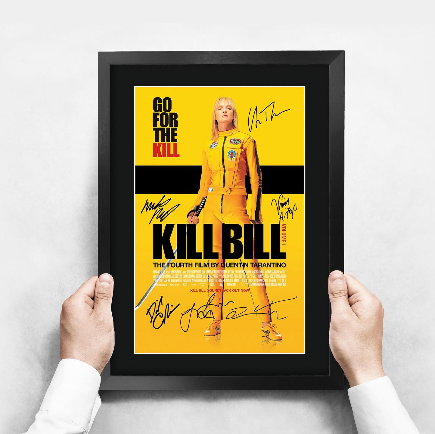 HWC Trading Kill Bill Vol 1 Gift Ducked Signed Autograph Photo for Fans of Film Memorabilia - A3 Framed