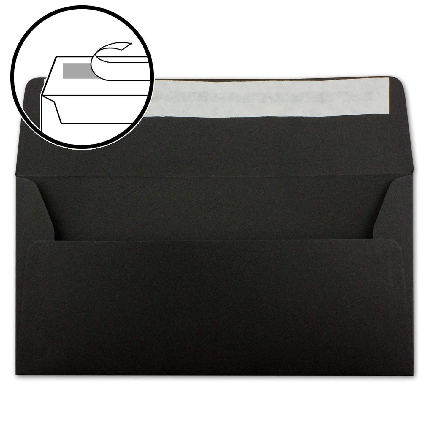 300x Craft paper envelopes DL size - Black ECO - Self-adhesive 11 x 22 cm - 120 gsm wide flap - Vintage envelopes - by NEUSER PAPIER