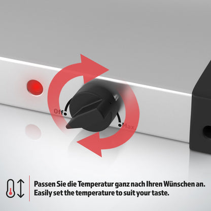 Jago® Buffet warmer - electric, with heating plate function, temperature controller, stainless steel - food warmer, warmer, hot plate, hot food container