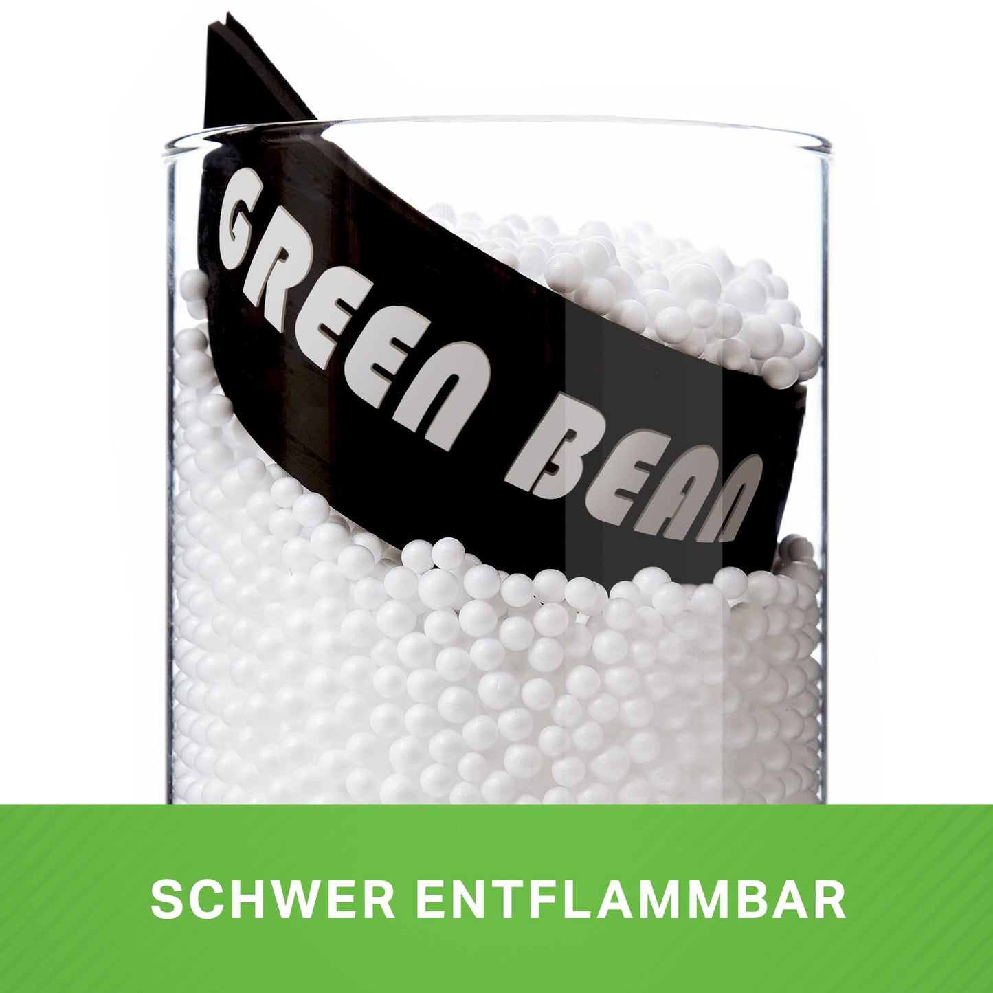 Green Bean 200 liters High-quality EPS beads from German production for bean bag filling | Styrofoam bead refill pack for cushion filling, nursing pillows, bean bags