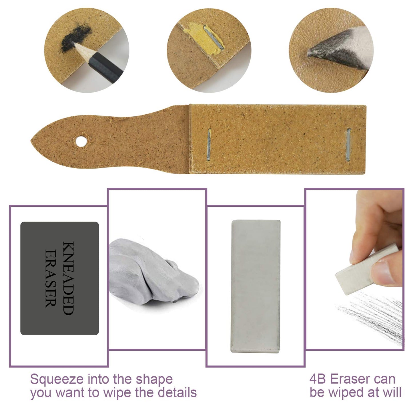 Palette Art Supplies 34-piece sketching pencils and drawing set in a carry bag - Includes pencils, charcoal pencils, erasers, and more accessories.