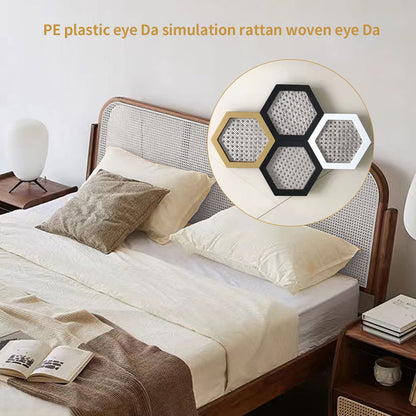 Viennese cane, PE rattan strapping, wide rattan weaving, waterproof honeycomb weaving, handmade rattan craft for DIY furniture decoration, chair weaving, furniture weaving (60 x 150cm, white)
