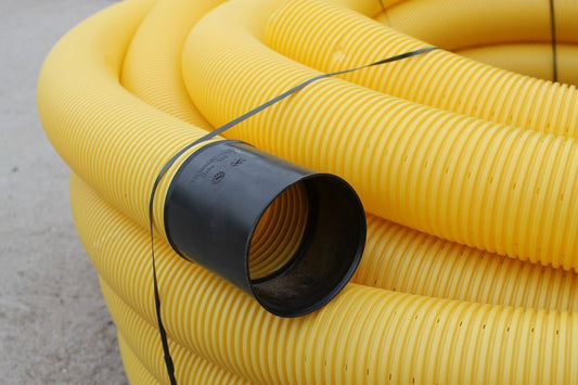 10 meter drainage pipe drainage yellow DN 50 perforated drainage.