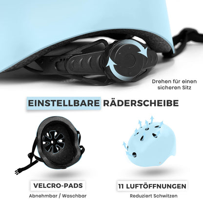 LeapBeast skate helmet bike helmet, ventilation | safety | lightweight | skateboarding helmet for bike skateboard scooter bmx child adult