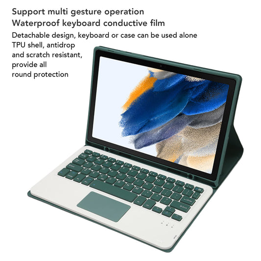 Estink keyboard cover for Galaxy Tab A8, Detachable Multi-View Wireless Keyboard Cover, Tablet cover for SM X200/SM X205/SM X207 2022 (Touchpad)
