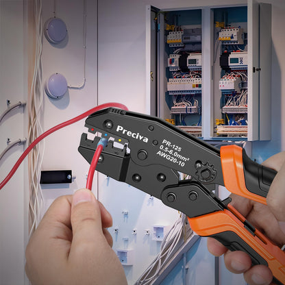 Crimping Tool Wire Connector Set, Preciva Wire Crimping Pliers 0.5-6mm² with 160pcs Heat Shrink Connectors.